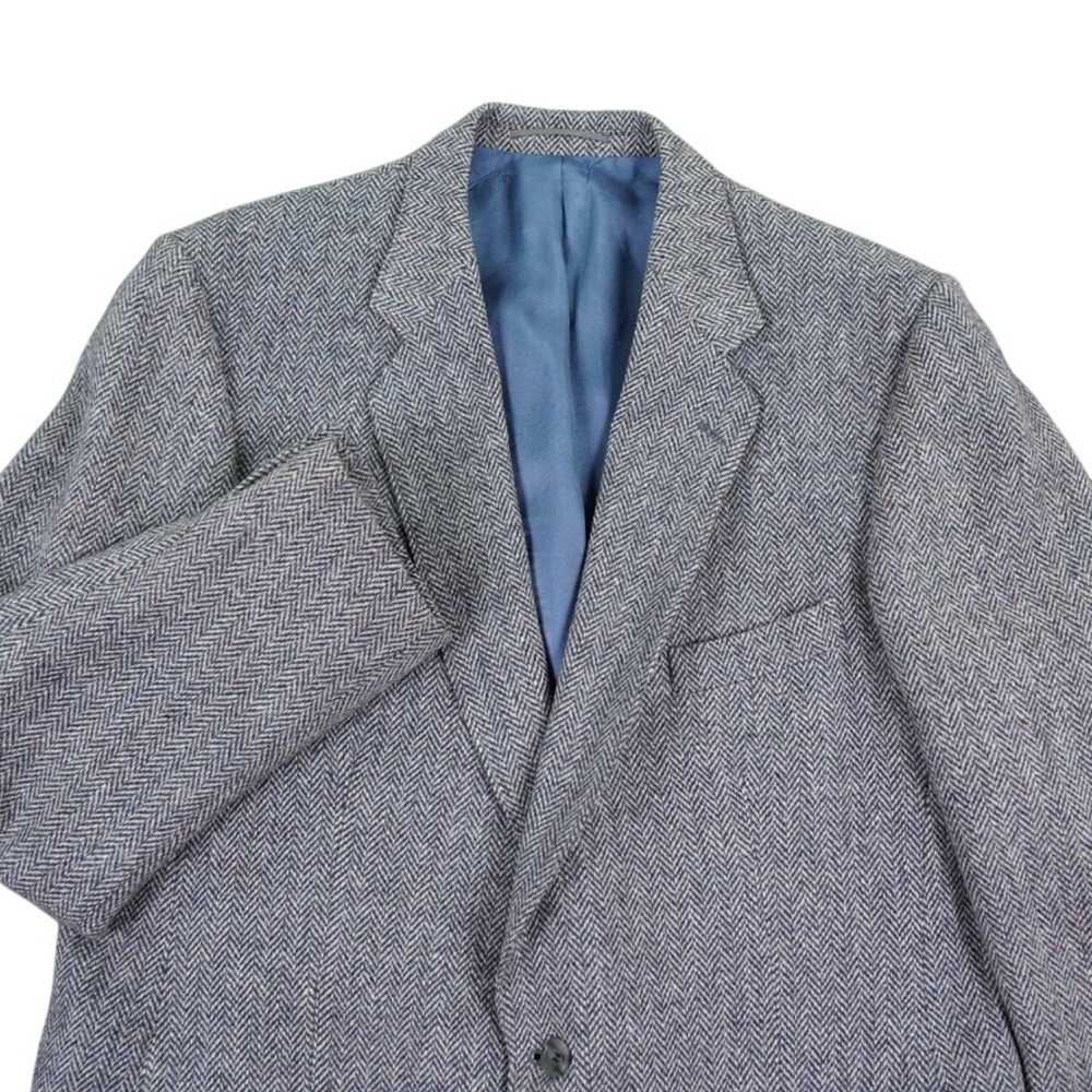 Magee Donegal Tweed Blazer Men 43 Long Pure New Wool Ireland Herringbone College